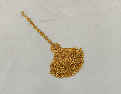 Gold polki Tikka Jewellery Indian Headpiece Jewellery