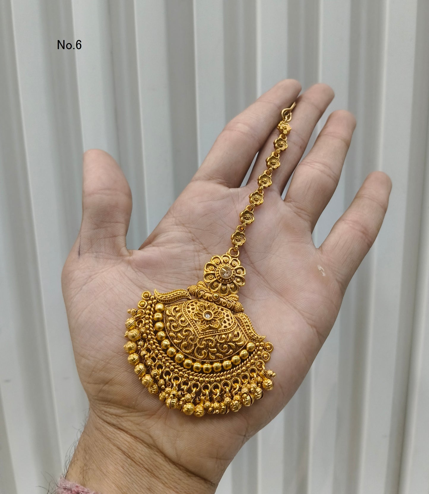Gold polki Tikka Jewellery Indian Headpiece Jewellery