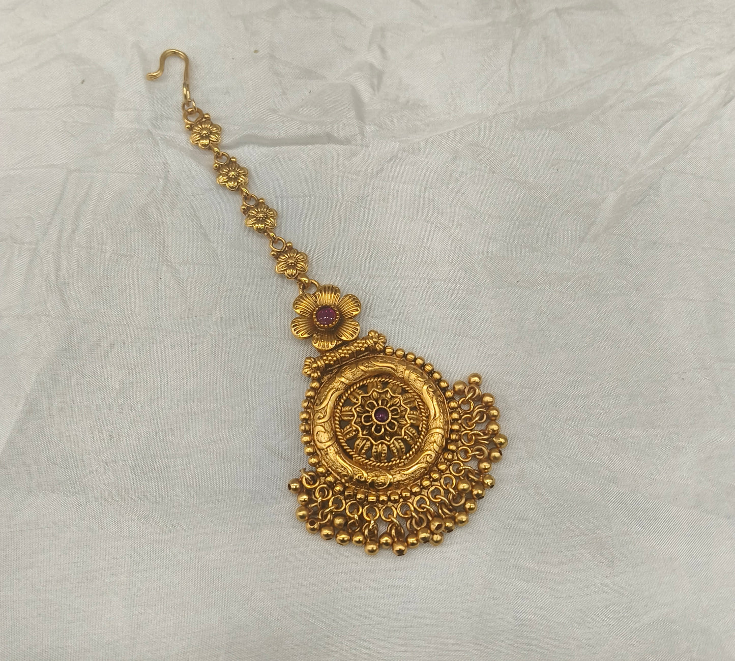 Gold polki Tikka Jewellery Indian Headpiece Jewellery