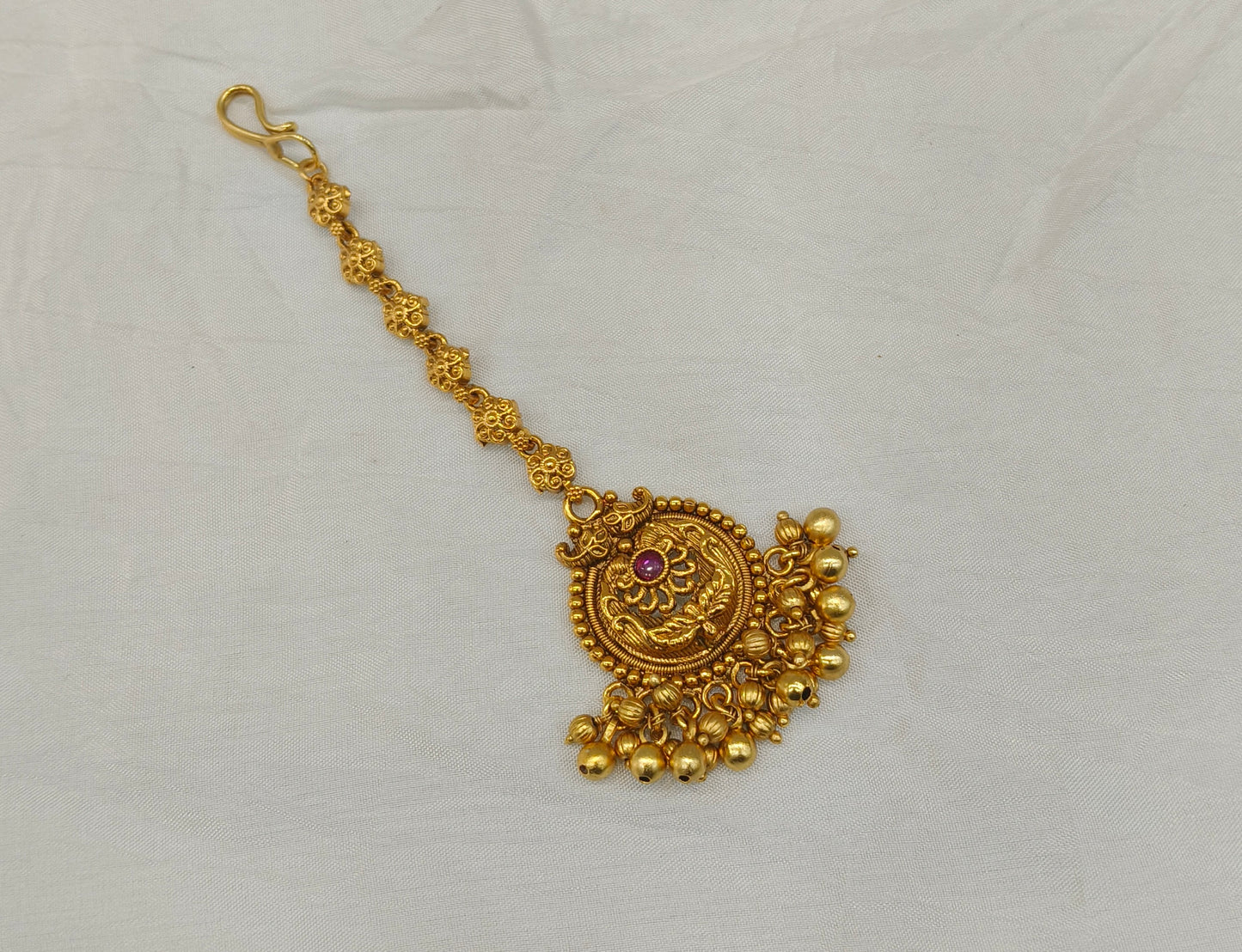 Gold polki Tikka Jewellery Indian Headpiece Jewellery