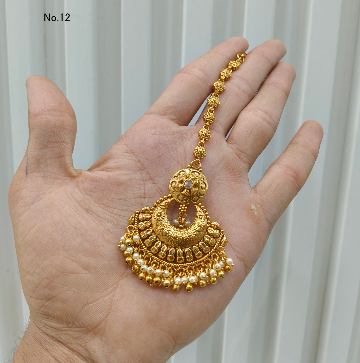 Gold polki Tikka Jewellery Indian Headpiece Jewellery