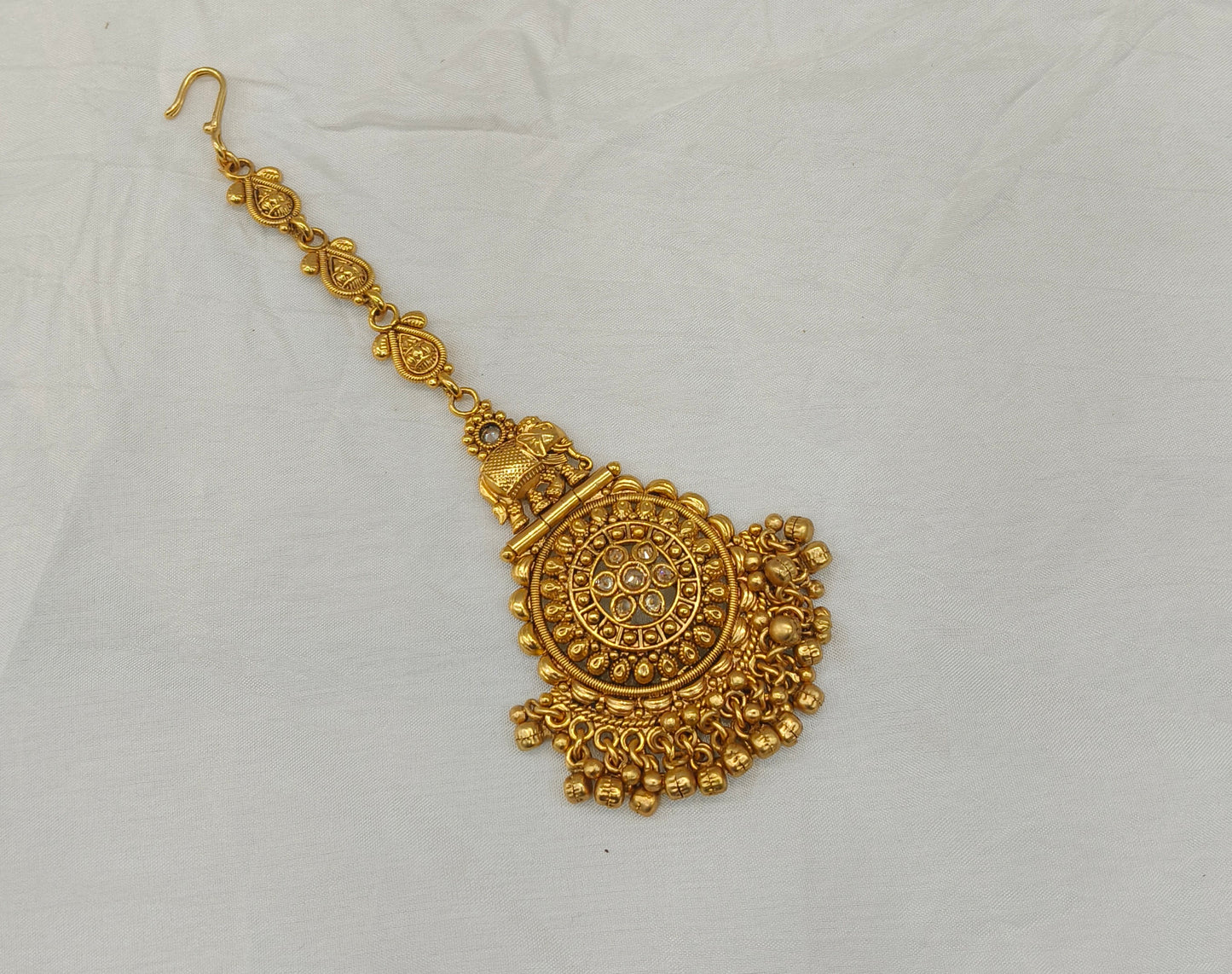 Gold polki Tikka Jewellery Indian Headpiece Jewellery