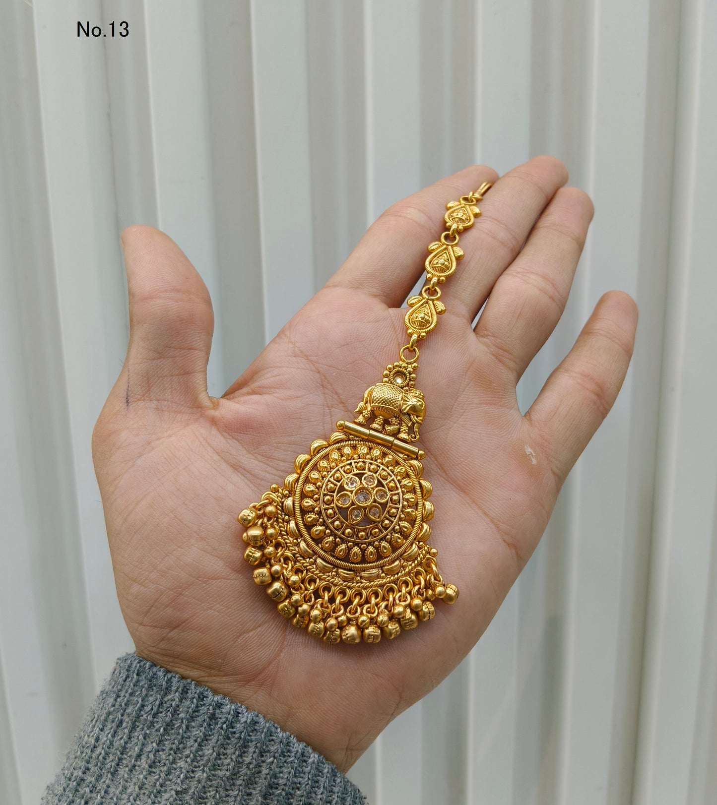 Gold polki Tikka Jewellery Indian Headpiece Jewellery