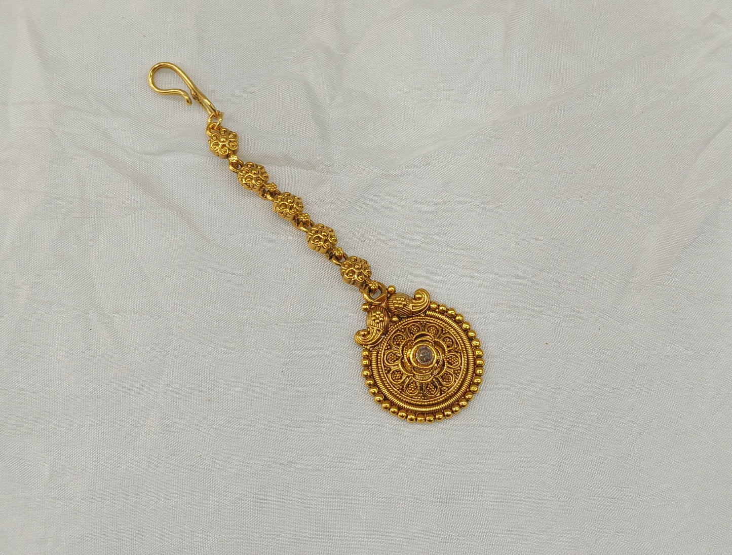 Gold polki Tikka Jewellery Indian Headpiece Jewellery