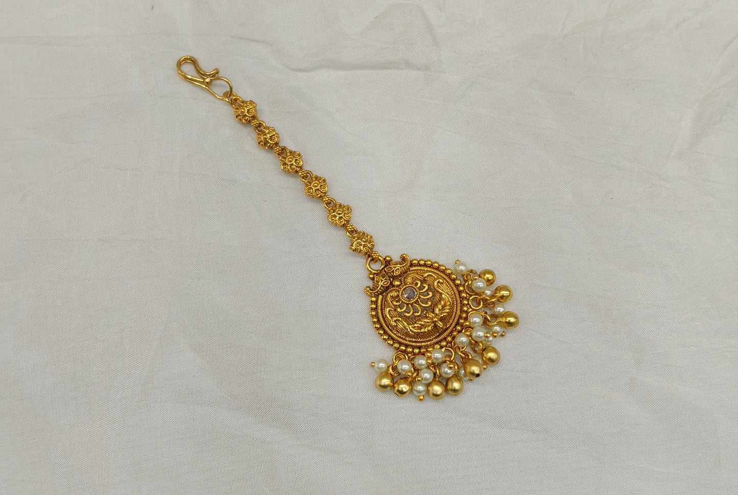 Gold polki Tikka Jewellery Indian Headpiece Jewellery