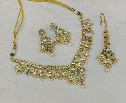 White Kundan necklace Set/ kundan Indian jewelry kundan Shiza sets