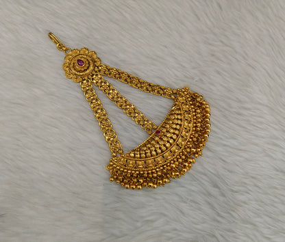 Gold Jhumar Headpassa Bridal Passa/Pakistani side Headpiece