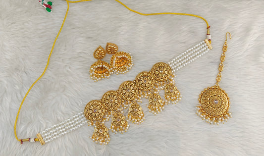 Gold Polki Kundan choker set/ Gold choker Kripa set