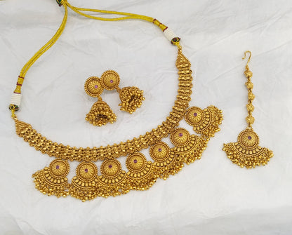 Gold Polki Necklace Jewellery Lucy Set