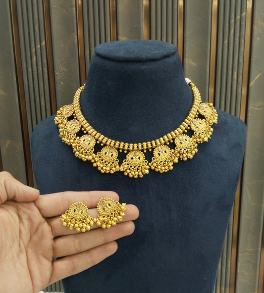 Gold Polki Necklace Jewellery Lucy Set