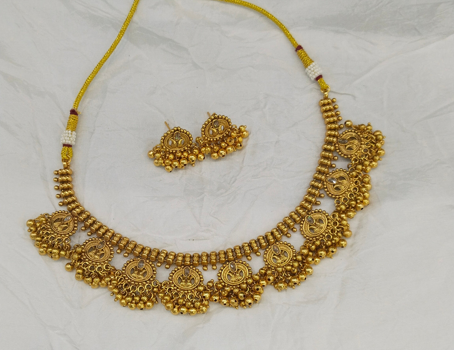 Gold Polki Necklace Jewellery Lucy Set