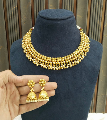 Gold Polki Necklace Jewellery Lucy Set