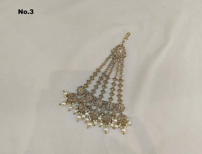 Antique Gold Jhumar Headpassa Mio Pakistani side Headpiece
