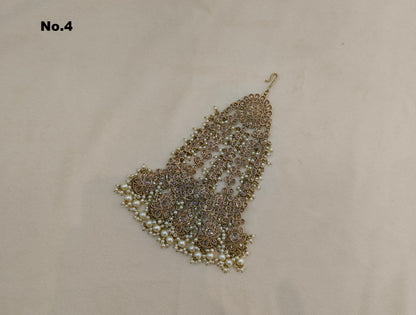 Antique Gold Jhumar Headpassa Mio Pakistani side Headpiece