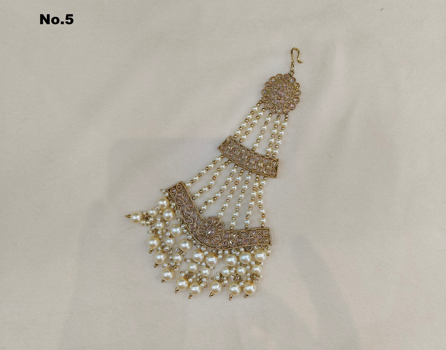 Antique Gold Jhumar Headpassa Mio Pakistani side Headpiece