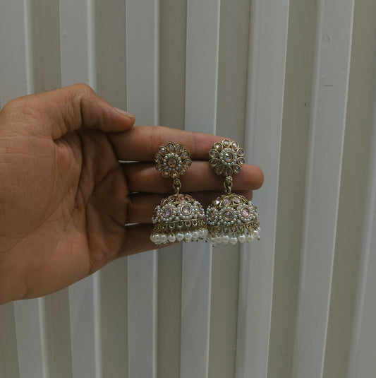 Antique Gold Bollywood Ren Indian Earrings