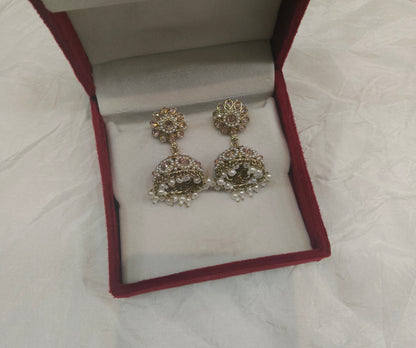 Antique Gold Bollywood Ren Indian Earrings