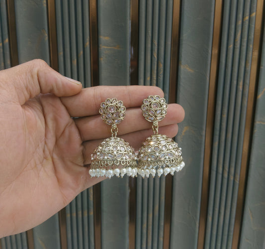 Antique Gold Bollywood Ren Indian Earrings