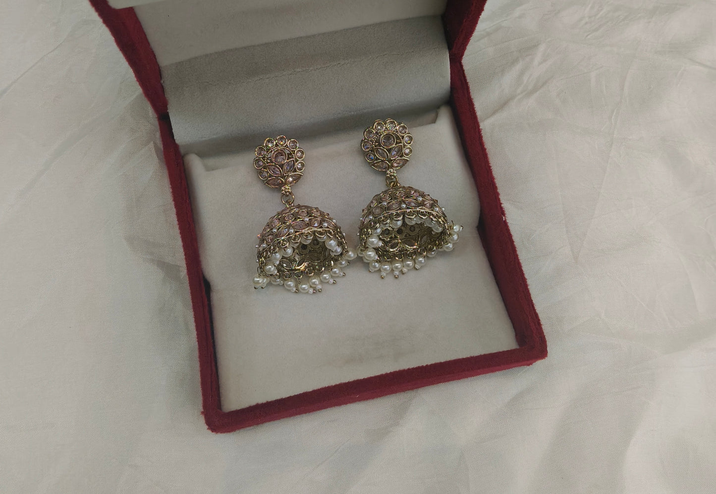 Antique Gold Bollywood Ren Indian Earrings