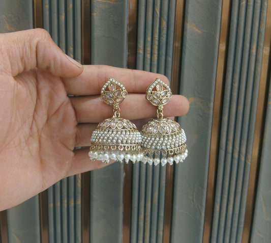 Antique Gold Bollywood Ren Indian Earrings