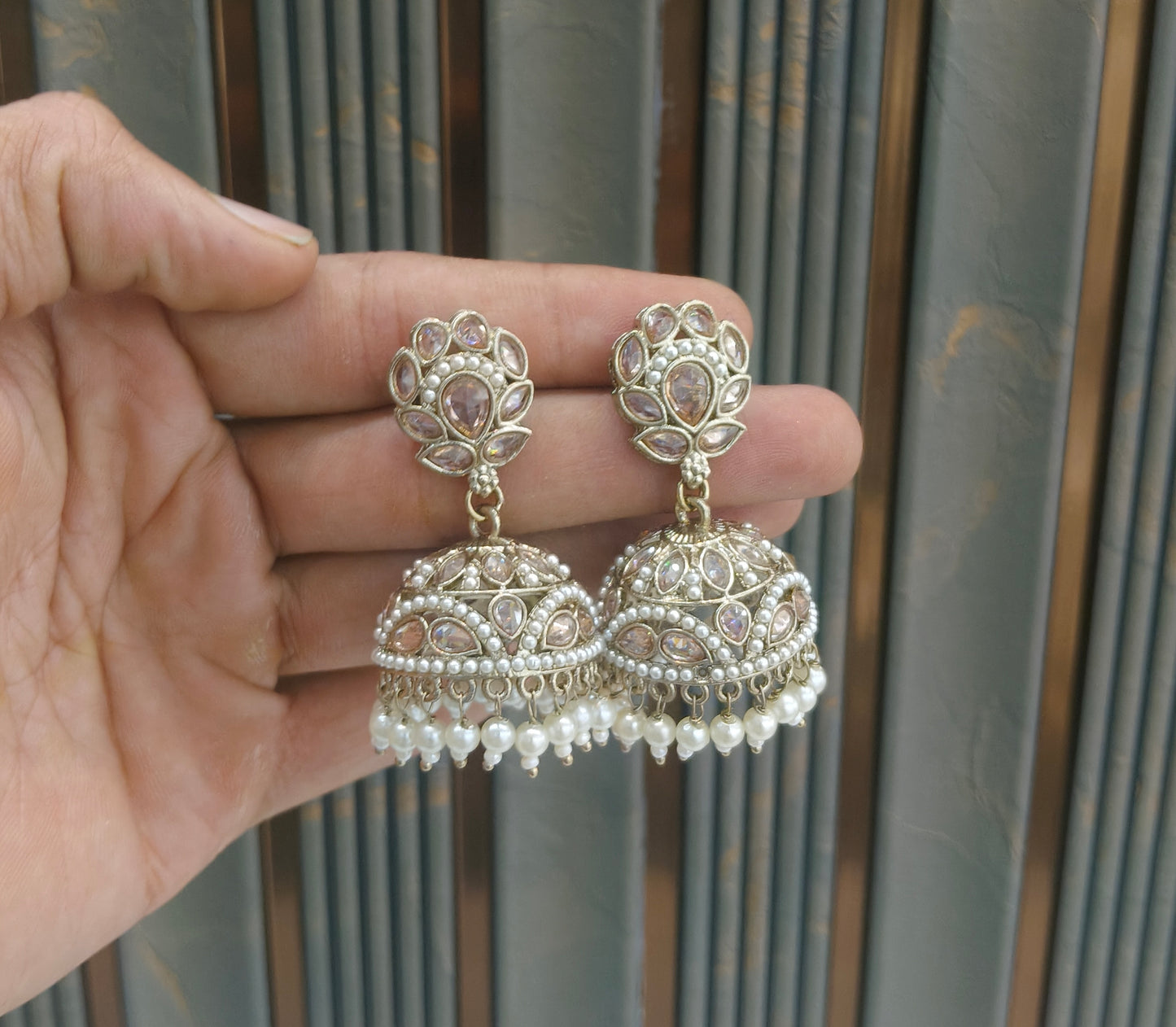 Antique Gold Bollywood Ren Indian Earrings