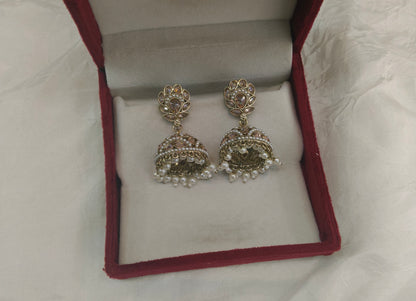 Antique Gold Bollywood Ren Indian Earrings