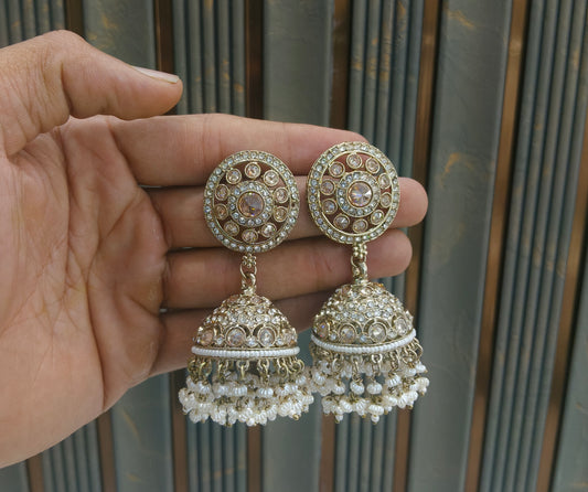 Antique Gold Bollywood Rin Indian Earrings