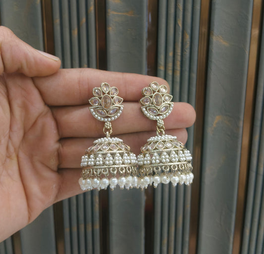 Antique Gold Bollywood Rin Indian Earrings