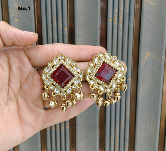 Antique Gold Bollywood Rini Indian Earrings
