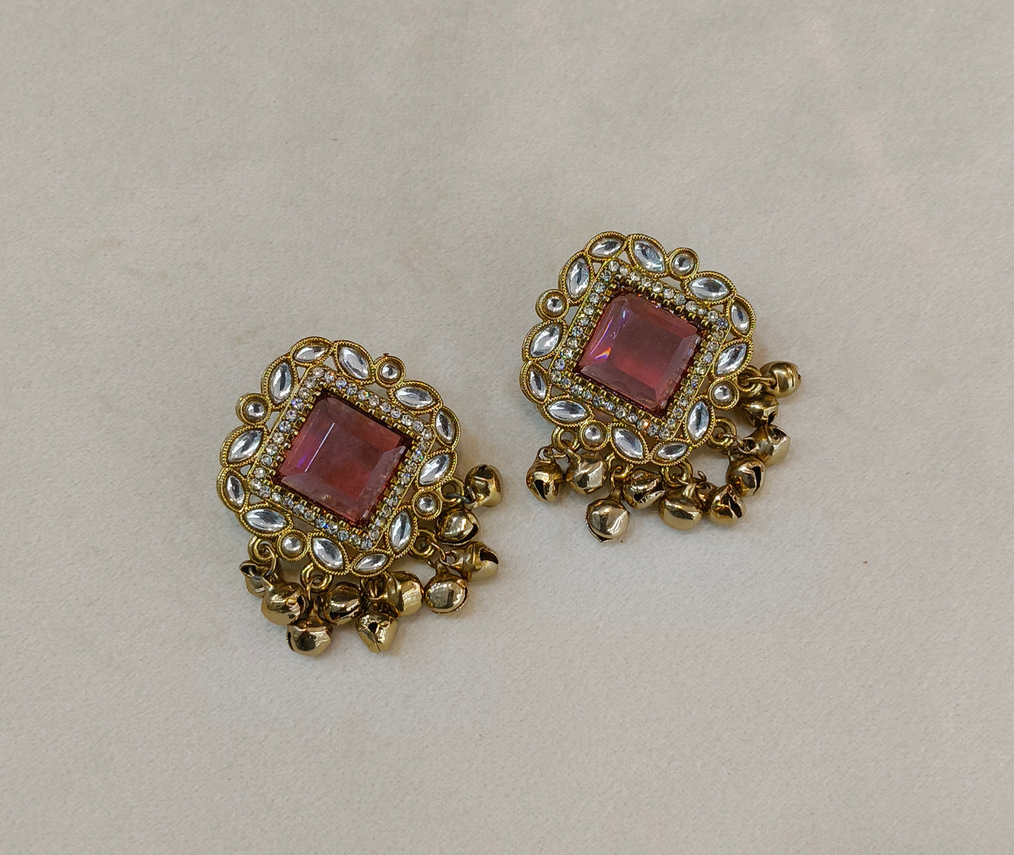 Antique Gold Bollywood Rini Indian Earrings