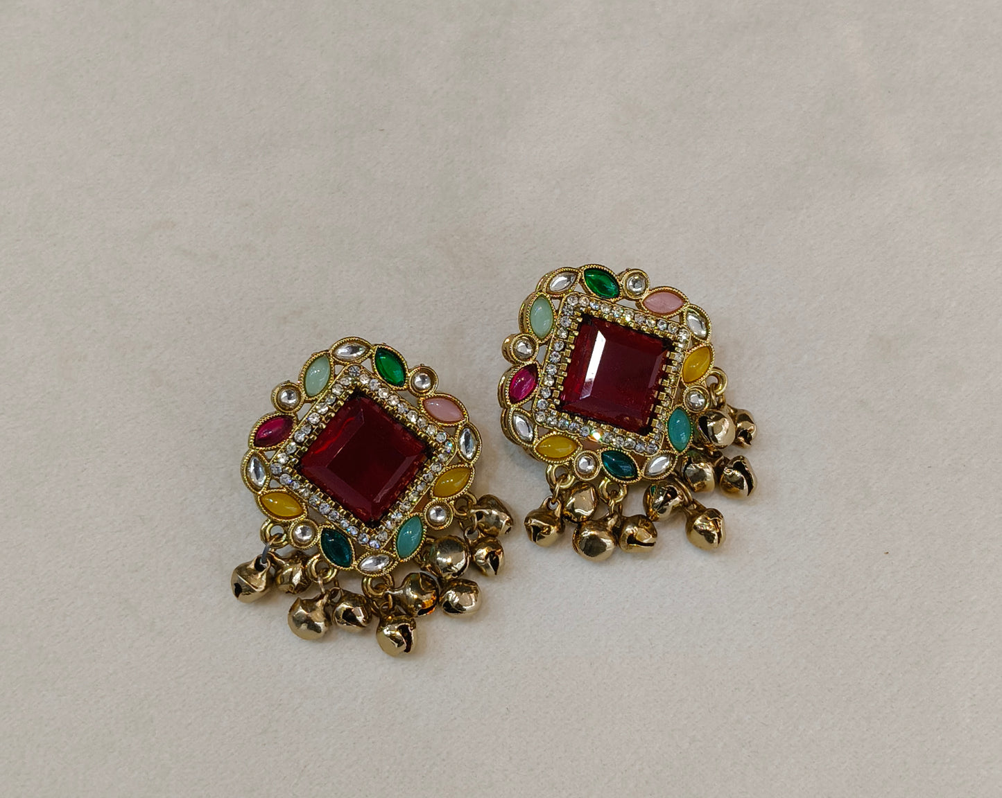 Antique Gold Bollywood Rini Indian Earrings