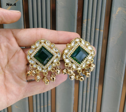 Antique Gold Bollywood Rini Indian Earrings