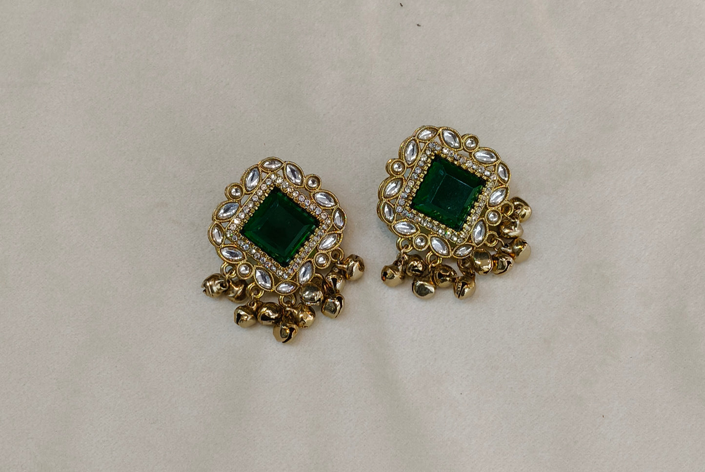 Antique Gold Bollywood Rini Indian Earrings