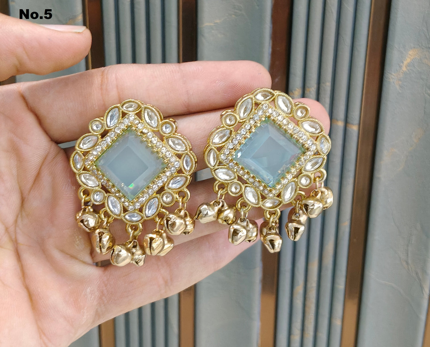 Antique Gold Bollywood Rini Indian Earrings
