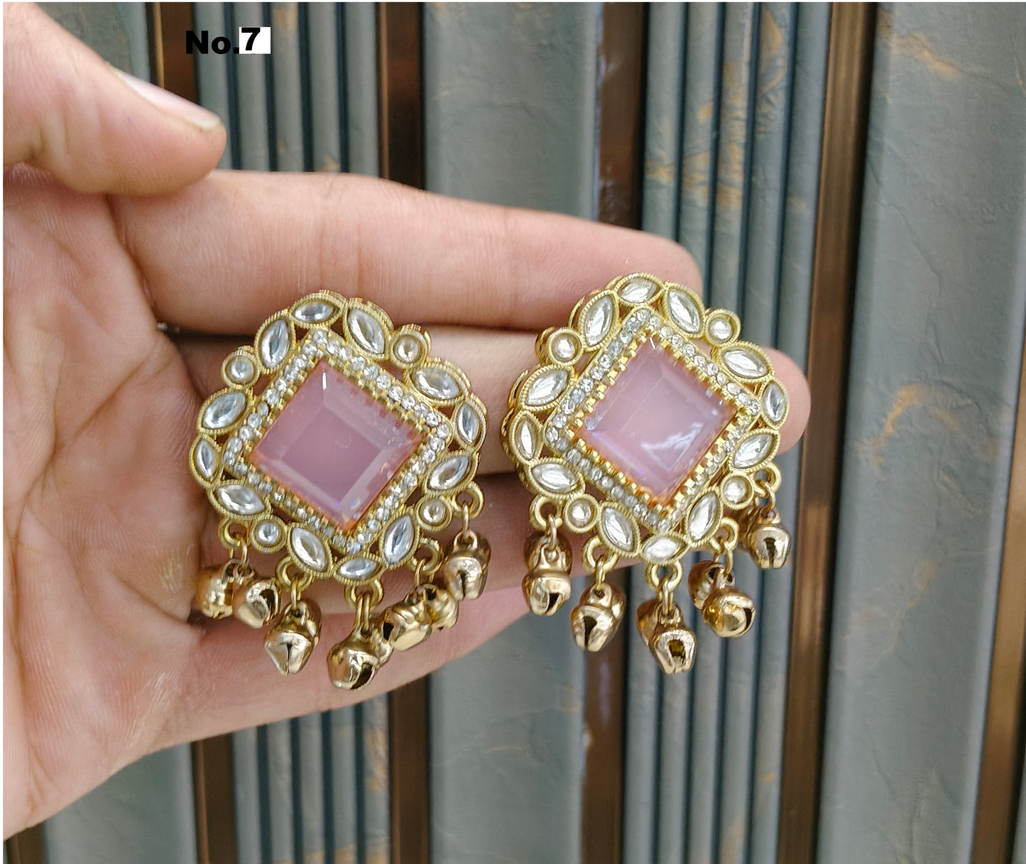 Antique Gold Bollywood Rini Indian Earrings