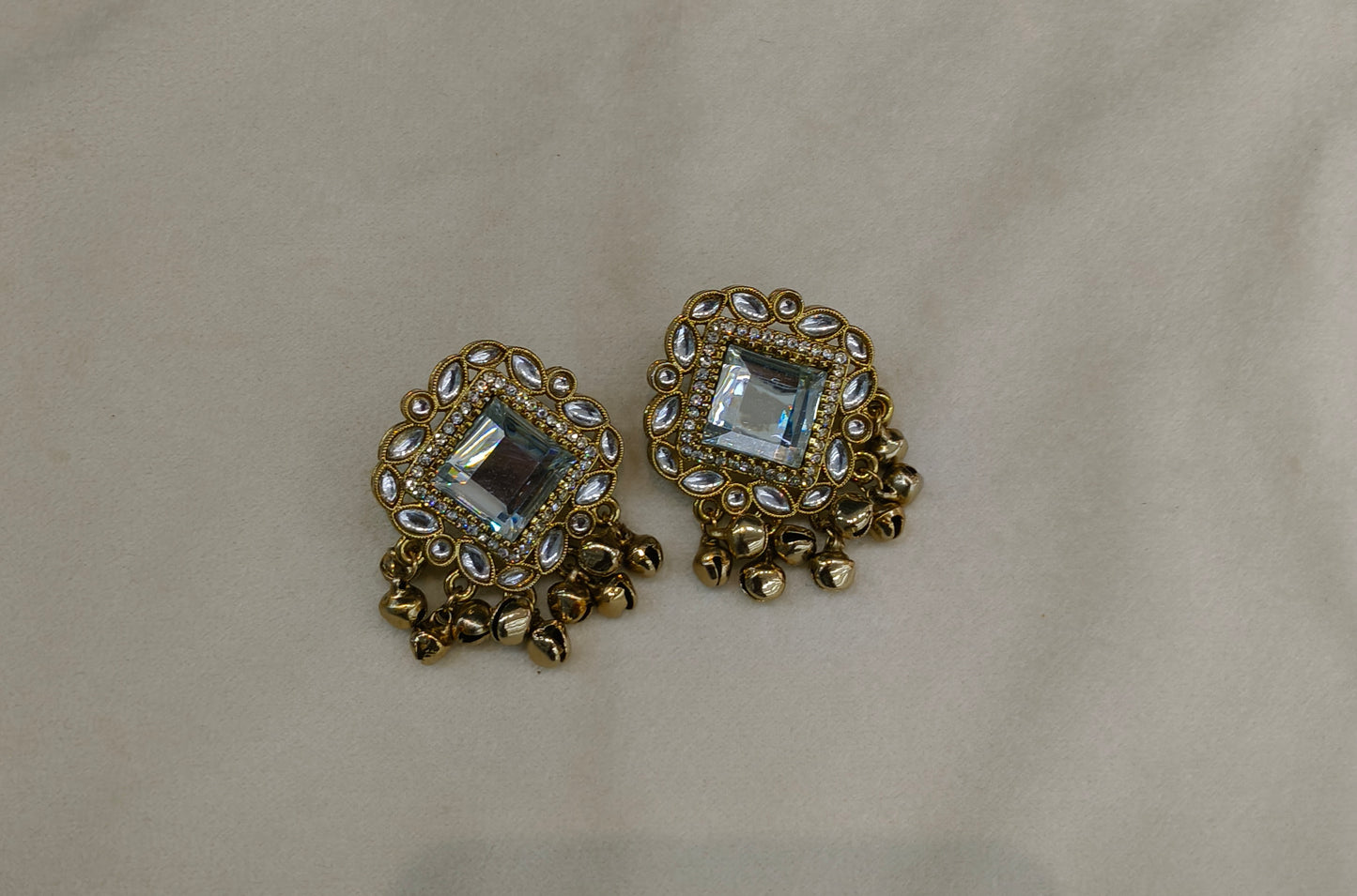 Antique Gold Bollywood Rini Indian Earrings