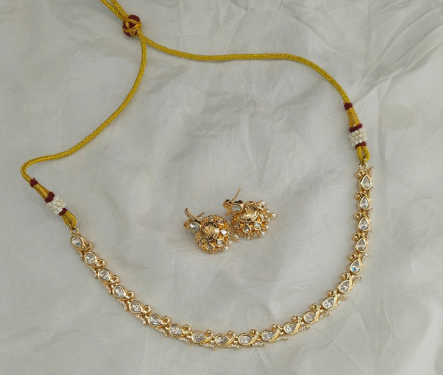 Gold polki Kundan Necklace set/ Gold Necklace Talia sets