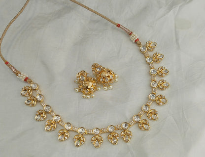 Gold polki Kundan Necklace set/ Gold Necklace Juno sets