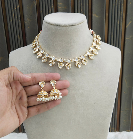 Gold polki Kundan Necklace set/ Gold Necklace Juno sets