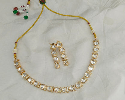 Gold polki Kundan Necklace set/ Gold Necklace Janis sets