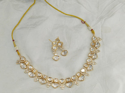Gold polki Kundan Necklace set/ Gold Necklace Janis sets