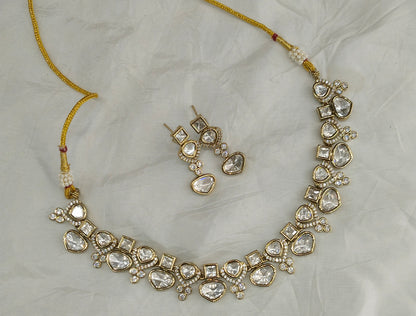 Antique Kundan Necklace Indian Jewelry Juna Set