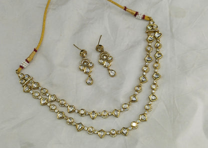 Antique Kundan Necklace Indian Jewelry Juna Set