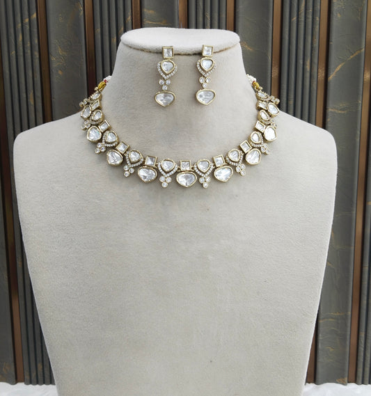 Antique Kundan Necklace Indian Jewelry Juna Set