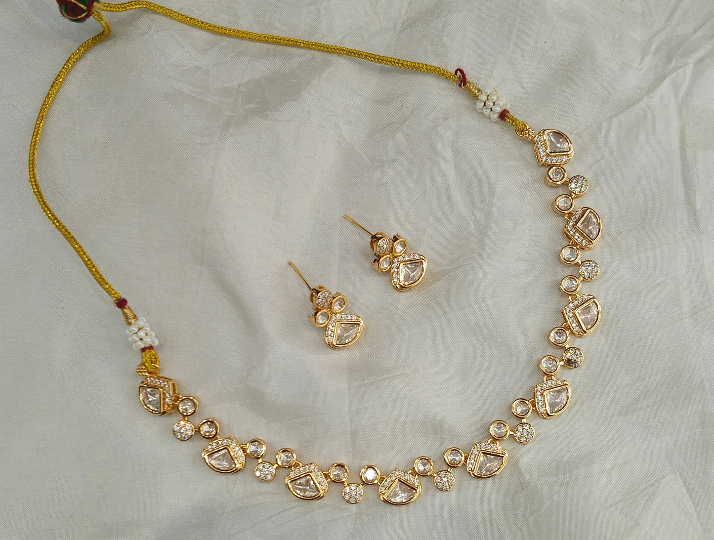 Gold polki Kundan Necklace set/ Gold Necklace Janis sets