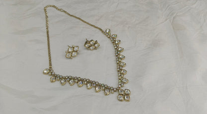 Antique Kundan Necklace Indian Jewelry Pumi Set