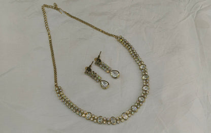 Antique Kundan Necklace Indian Jewelry Eiko Set