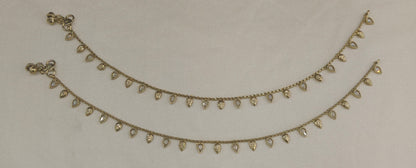 Antique Gold Anklet Noa Jhanjar Payal Indian Jewellery