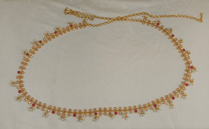 Gold Belly chain indian kamarbelt Dhanvi saree chain