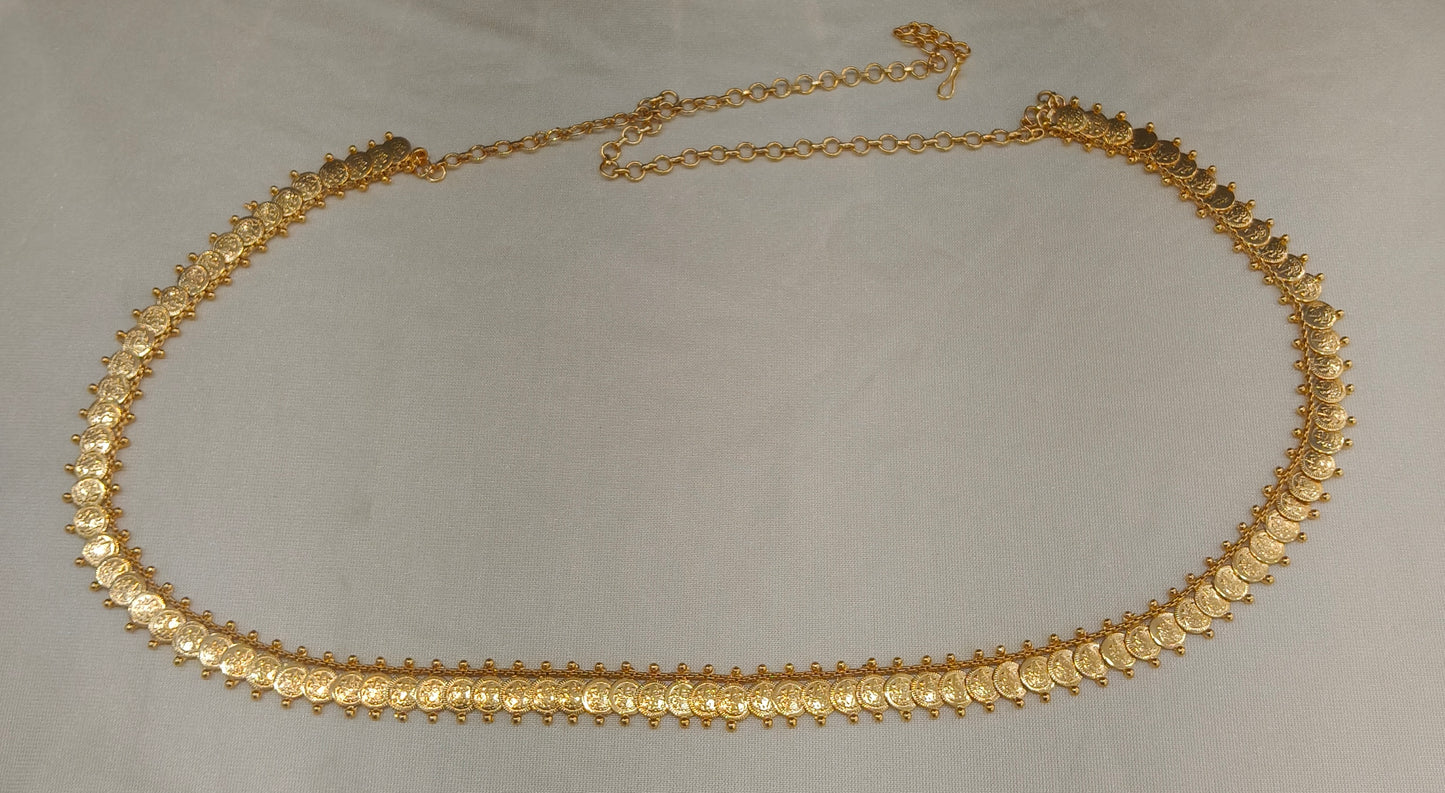 Gold Belly chain indian kamarbelt Dhanvi saree chain